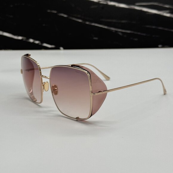 NEW TOM FORD TOBY-02 TF901 28F PINK WOMEN SUNGLASSES FT0901/S 28F - Picture 2 of 10